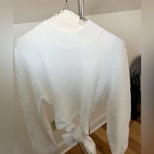 Pretty Little Thing White Tie Sweater